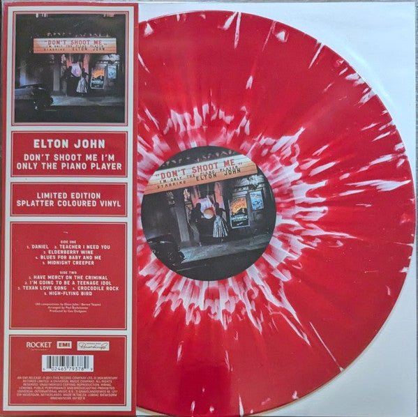 Elton John - Don't Shoot Me I'm Only The Piano Player - LP (Red & Cream Splatter Vinyl)