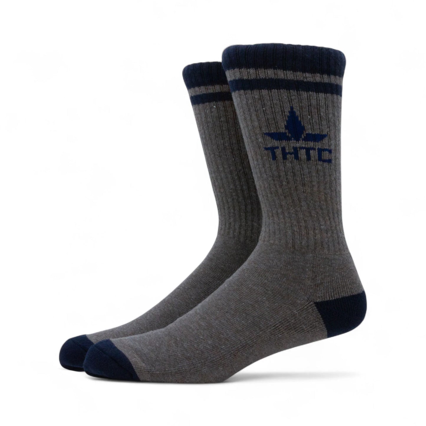 Grey Marl THTC Logo Hemp Socks
