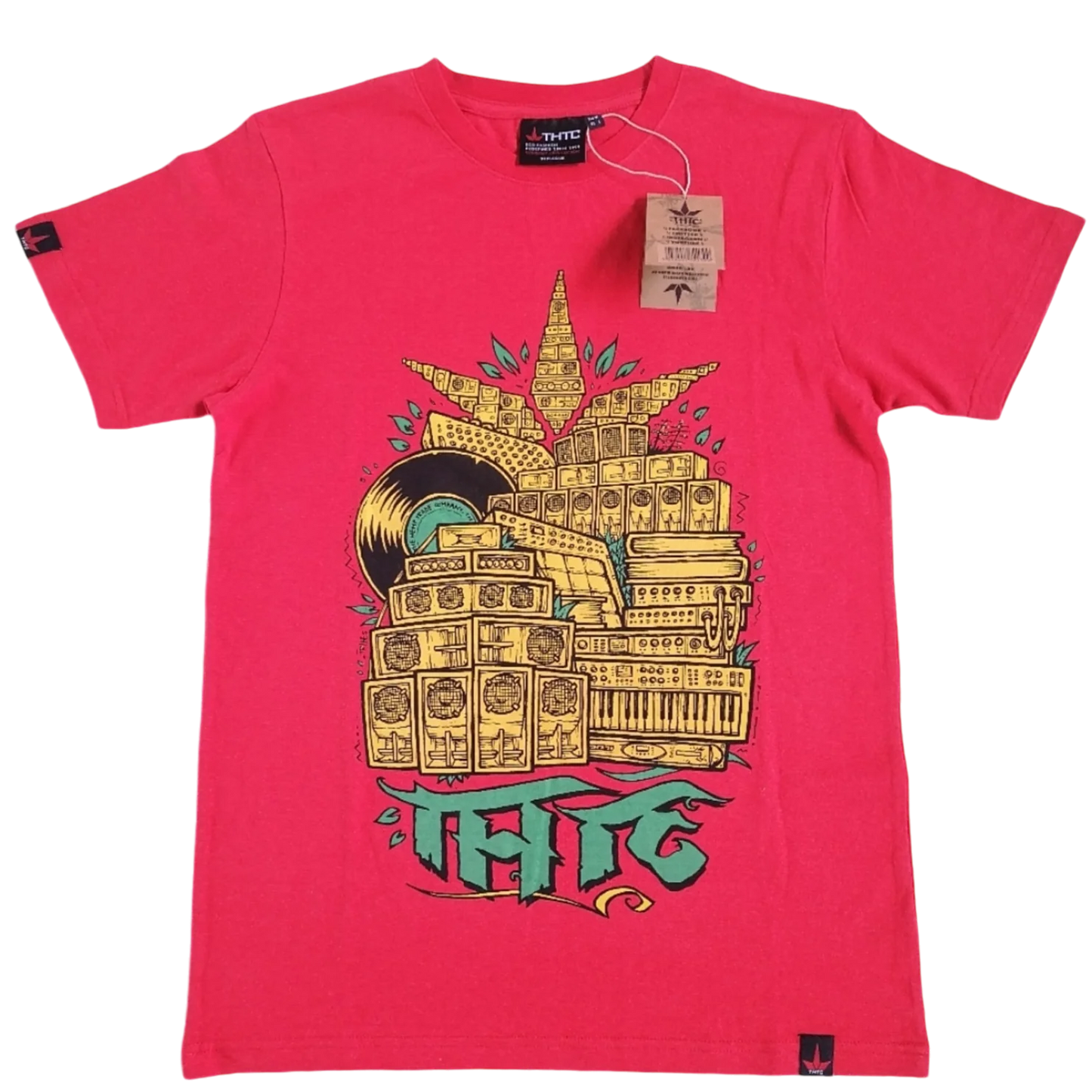 THTC Tribes Sound System Red Hemp T-Shirt