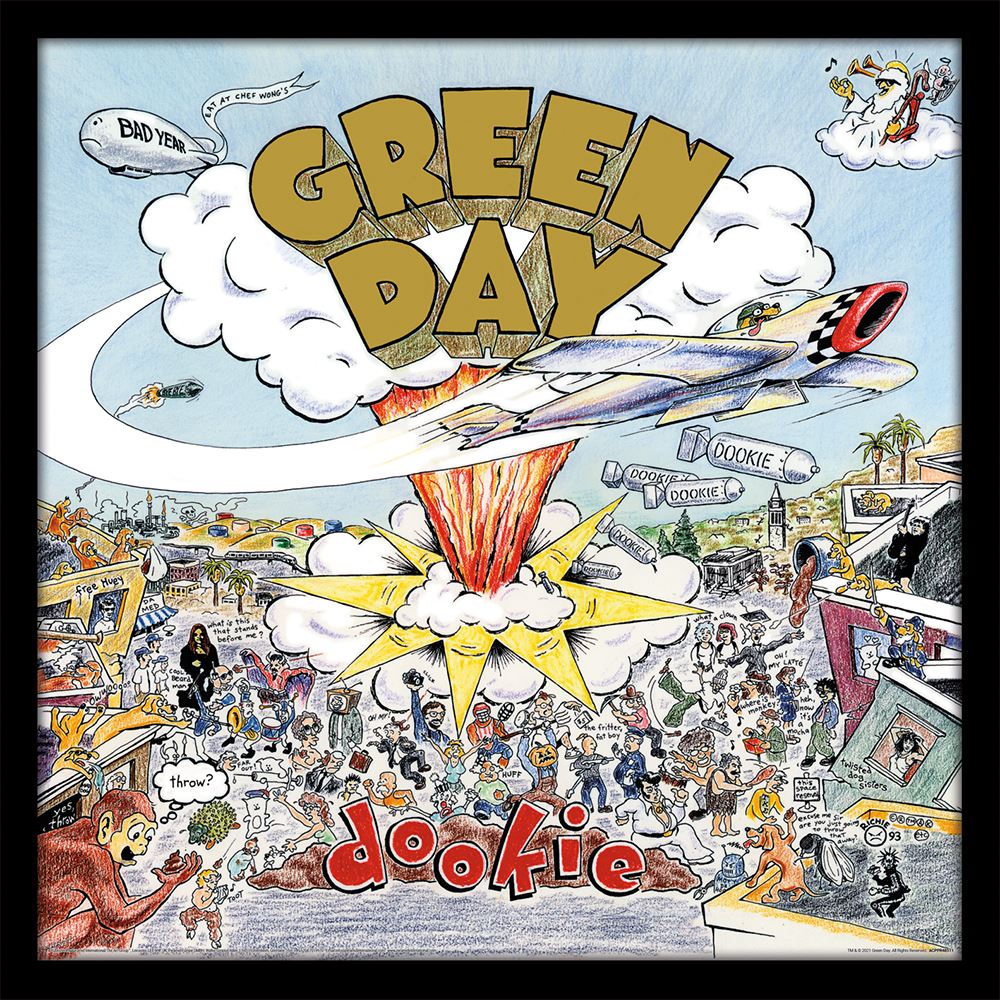 Green Day Framed Album Cover