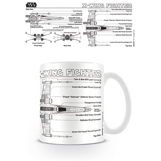 Star Wars X Wing Fighter Sketch Mug