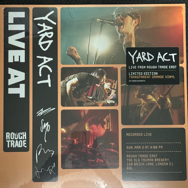 Yard Act - Live At Rough Trade East - LP (Transparent Orange Vinyl)