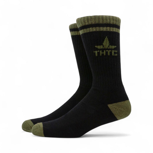 Black & Army THTC Logo Hemp Socks