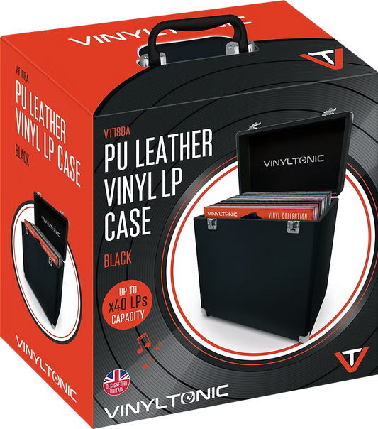 Vinyl Tonic Black Leather 12" Case (x40 Records)